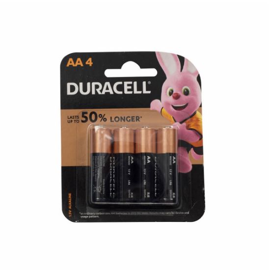 Picture of Duracell Type AA4 Alkaline Batteries, Pack of 4