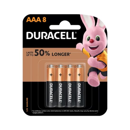 Picture of Duracell AAA8 Alkaline Batteries, Pack of 8