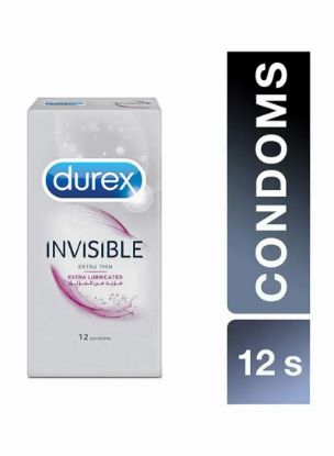 Picture of Durex Invisible Extra Thin Lubricated Condom - Pack of 12