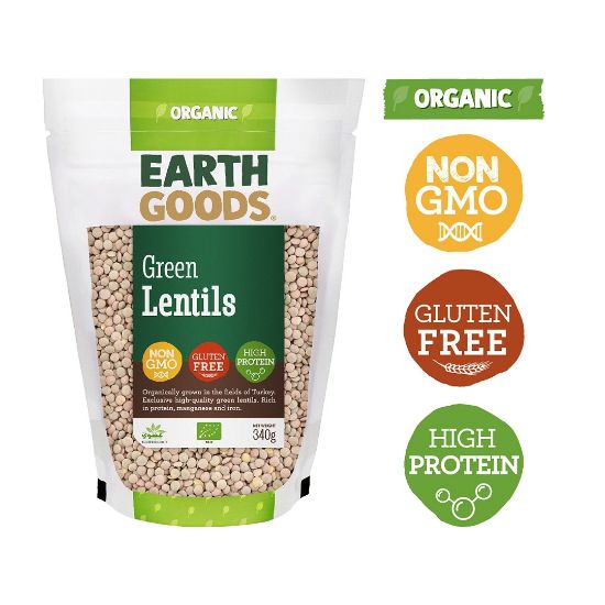 Picture of Earth Goods Organic Green Lentils 340gm