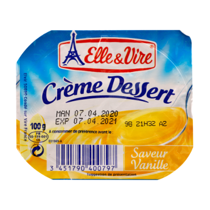 Picture of Elle & Vire Crème Saveur Vanilla Dessert, 100gm