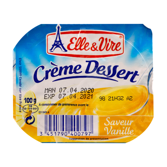 Picture of Elle & Vire Crème Saveur Vanilla Dessert, 100gm