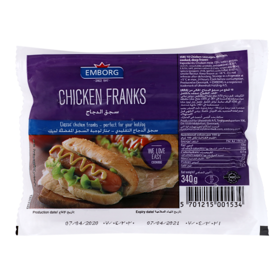 Picture of Emborg Classic Chicken Franks 340gm