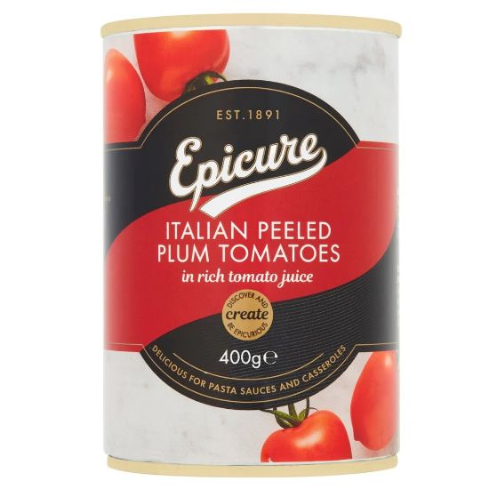 Picture of Epicure Italian Peeled Plum Tomatoes In Rich Tomato Juice 400gm