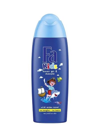 Picture of Fa Kids Shower Gel & Shampoo Wild Ocean Scent No Tangle No Tears 250ml