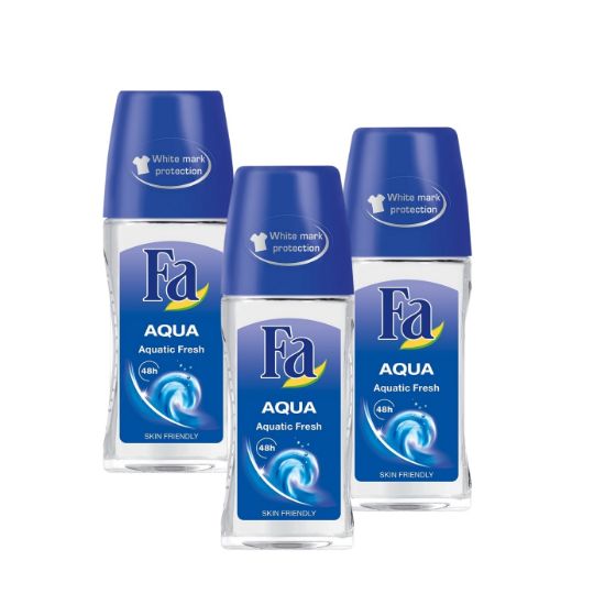 Picture of Fa Deodorant Roll On Aqua Aquatic Fresh 50ml, Pack of 3