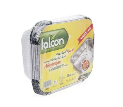 Picture of Falcon Aluminium Containers with Lid, Pack of 10