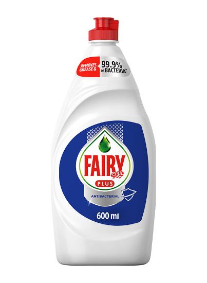 Picture of Fairy Plus Antibacterial Dishwashing Liquid Soap 600ml