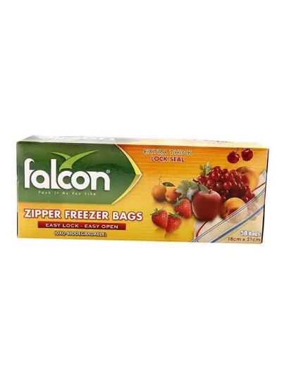 Picture of Falcon Zipper Freezer Bag 18x21cm 50's