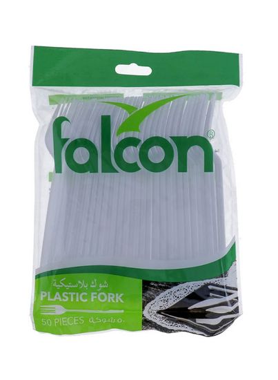 Picture of Falcon Plastic Fork White, Pack of 50