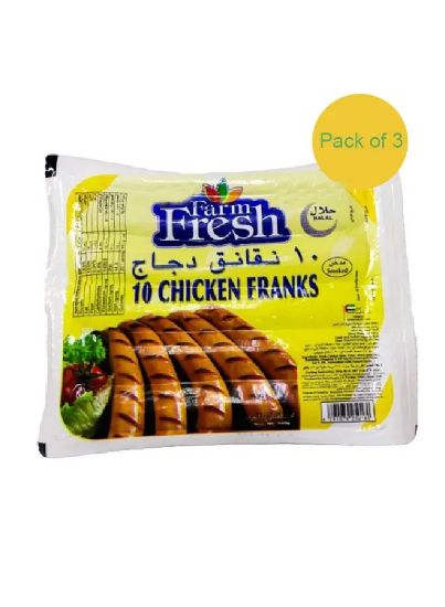 Picture of Farm Fresh Frozen 10 Chicken Franks 3x340gm