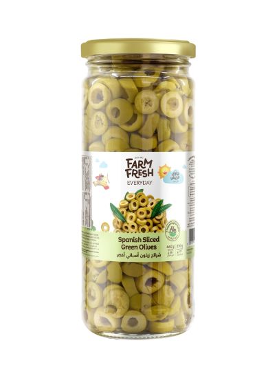 Picture of Farm Fresh Olives Green Sliced 440gm