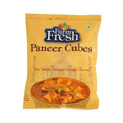 Picture of Farm Fresh Paneer Cubes Pure Indian Natural Cottage Cheese 200gm