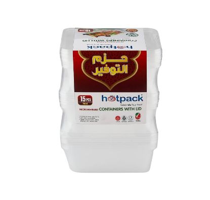 Picture of Hotpack Microwave Container 750ml, 3Pack(15Pieces)