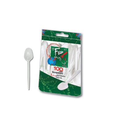 Picture of Fun Disposable Plastic Teaspoon Set 5 Inch, Pack Of 100