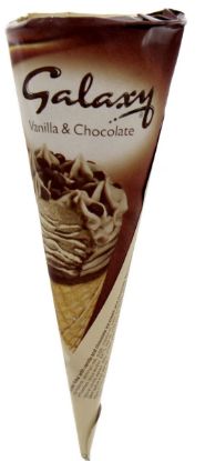 Picture of Galaxy Vanilla & Chocolate Ice Cream Cone 73gm