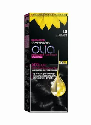 Picture of Garnier Olia No Amonia Permanent Hair Color Dep #1 Deep Black