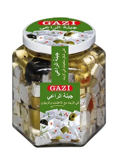 Picture of Gazi Soft Cheese Cubes In Oil Herbs Olives 45% Fat 300gm