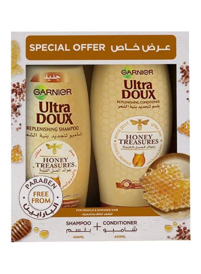 Picture of Garnier Ultra Doux Shampoo Honey Treasures + Conditioner 2x400ml