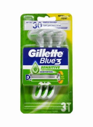 Picture of Gillette Blue III Sensitive Comfortgel Razor 3's