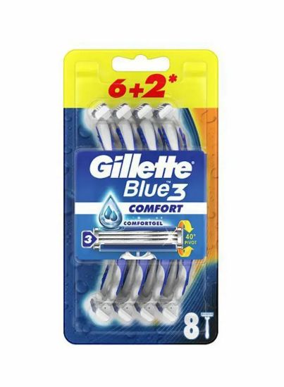 Picture of Gillette Blue III Comfort Razor 6+2 8's