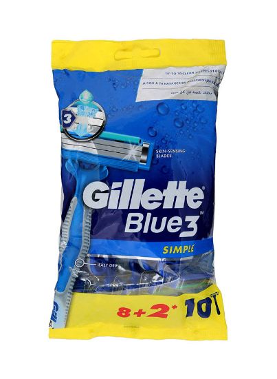 Picture of Gillette Blue III Simple Disposable Razor 8+2 10's