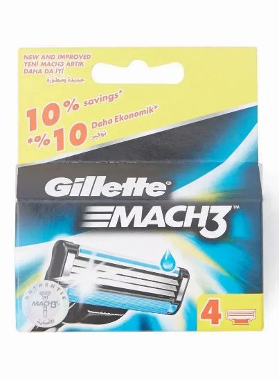 Picture of Gillette Mach3 Razor Blades 4's