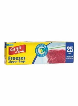 Picture of Glad Freezer Zipper Medium Size Bags 25's