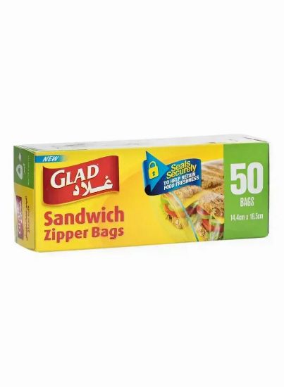 Picture of Glad Sandwich Zipper Bags 50's