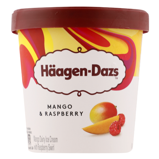 Picture of Haagen Dazs Ice Cream Mango & Raspberry 460ml