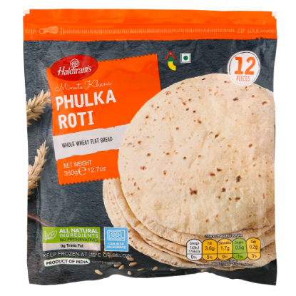 Picture of Haldiram's Minute Khana Frozen Phulka Roti 360gm