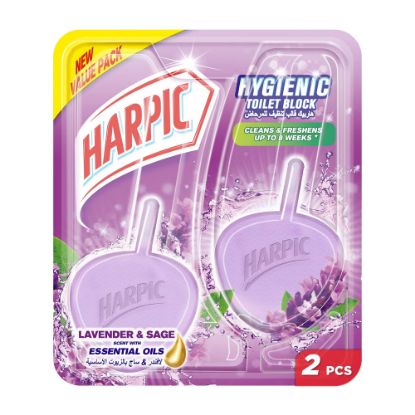 Picture of Harpic Lavender Hygiene Cageless Block 1pc