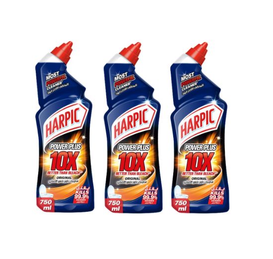 Picture of Harpic Power Plus Original Toilet Cleaner 750ml, Pack of 3