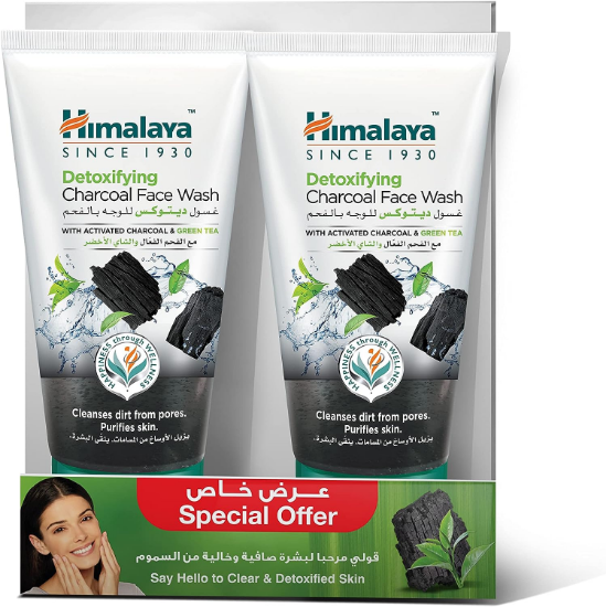 Picture of Himalaya Face Wash Detox Charcoal 2x150ml