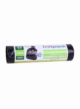 Picture of Hotpack Garbage Bag 55Gallon 80x110cm Large 15pcs