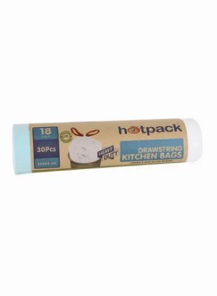 Picture of Hotpack Garbage Bag colored white 18Gallon 30's