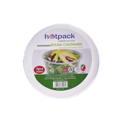 Picture of Hotpack Microwave Round Conatiners 250ml, 5pcs