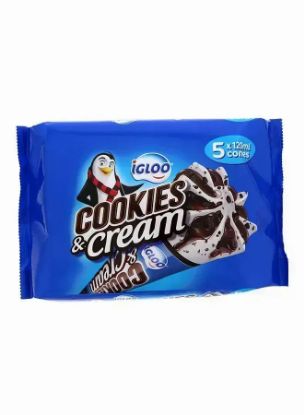 Picture of Igloo Ice Cream Cone Cookies & Cream Multi Pack 5x120ml