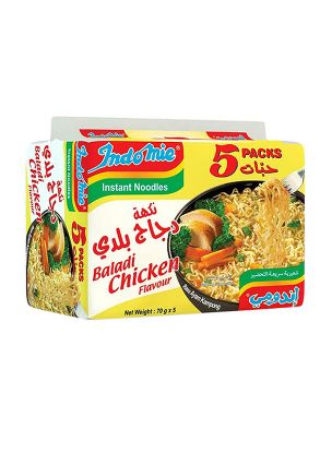 Picture of Indomine Instant Noodles Baladi Chicken Flavour 70gm Pack of 5