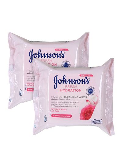 Picture of Johnson Face Wipes For Hydration 25'S+25 'S