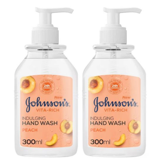 Picture of Johnson Hand Wash Peach 2x300ml