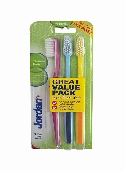 Picture of Jordan Toothbrush Hard Value Pack of 2+1