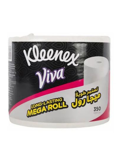 Picture of Kleenex Kitchen Paper Towel, Mega Roll Tissue, 1 Roll x 350 Meters