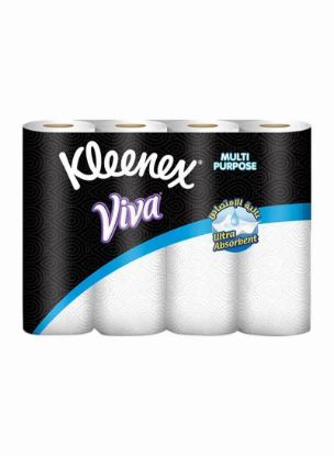 Picture of Kleenex Multi Purpose Kitchen Tissue Paper Towel, 2 PLY, 4 Rolls x 40 Sheets