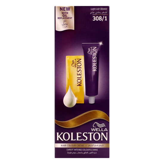 Picture of Wella Koleston Hair Colour Crème 308/1 Light Ash Blonde With Oil Replacement 100ml