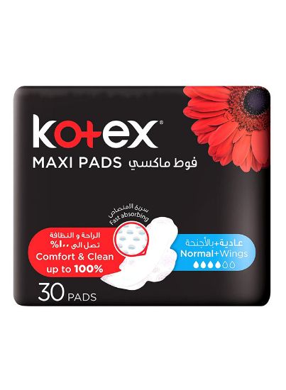 Picture of Kotex Maxi Pads Normal Wings 30's