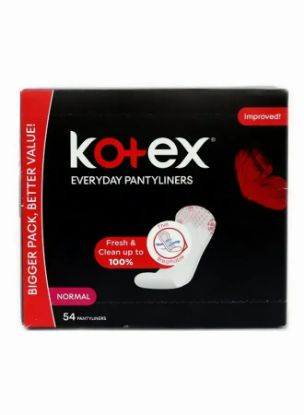 Picture of Kotex Natural Panty Liners, 100% Cotton, Normal Size, 54 Daily Panty Liners