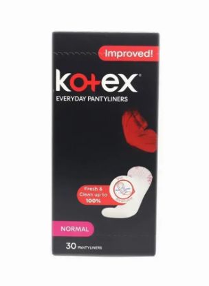 Picture of Kotex Natural Panty Liners, 100% Cotton, Normal Size, 30 Daily Panty Liners