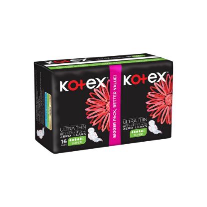 Picture of Kotex Ultra Thin Pads, Super Size Sanitary Pads with Wings, 16 Sanitary Pads