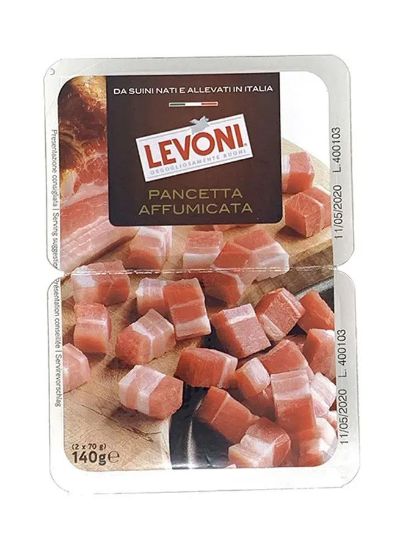 Picture of Levoni Pancetta Affumicata Smoked Cubes 2x70gm